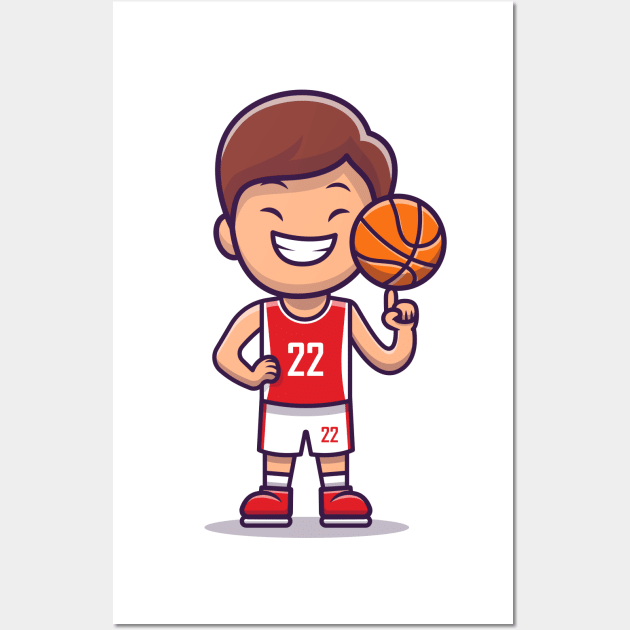 Boy Playing Basketball Wall Art by Catalyst Labs